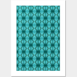 Turquoise Diamonds Posters and Art